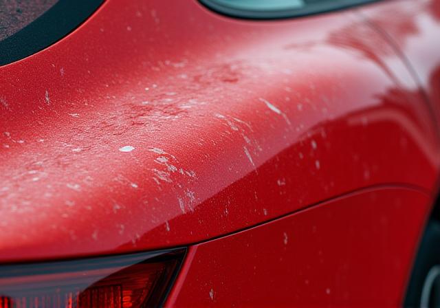Porsche 911 with swirled and dull red paint