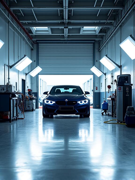 The clean, well-lit, and professional Apex Wheelworks detailing bay